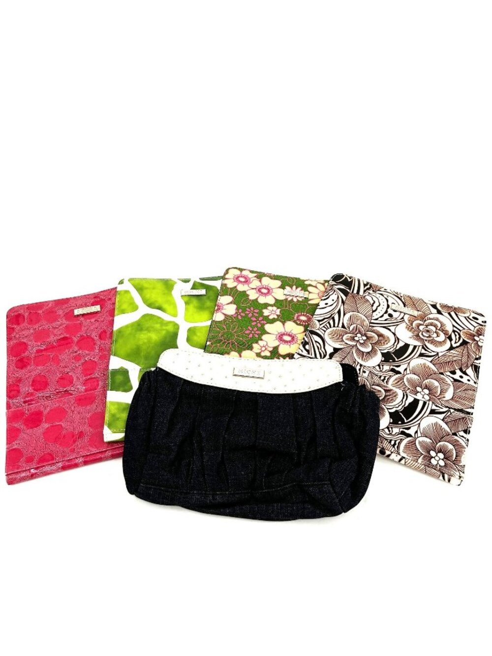 Miche Mini Magnetic Bag Covers Lot of 5 Multicolor Floral Animal Print Pleated